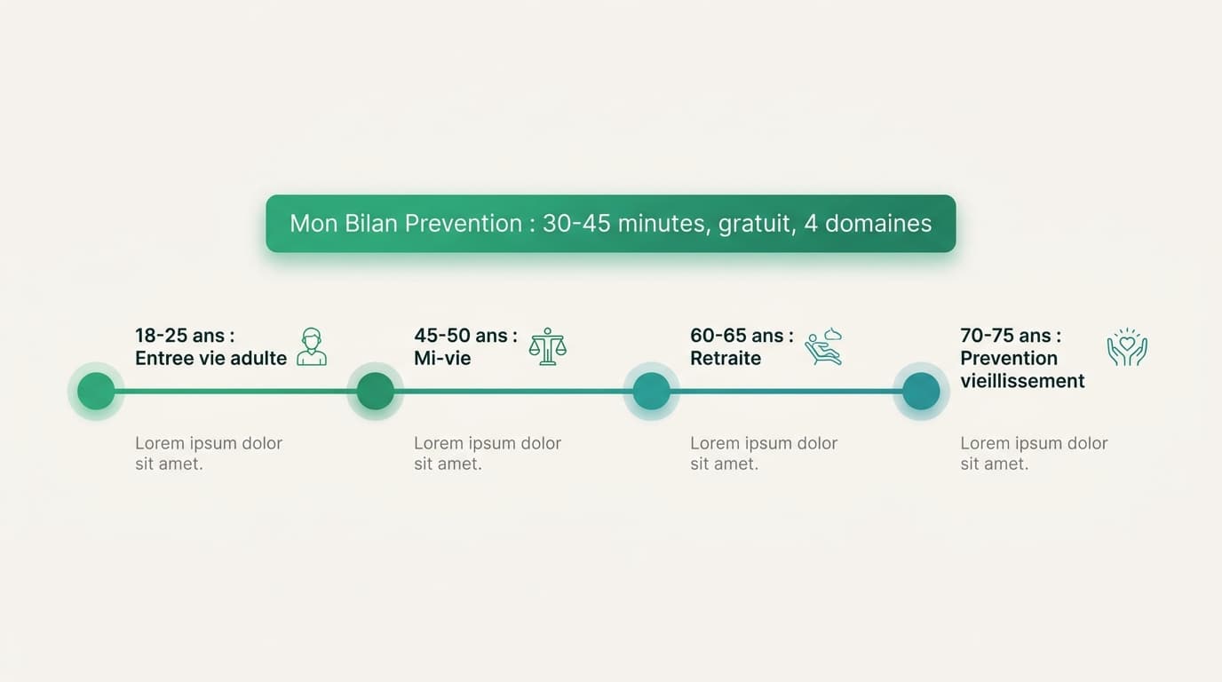 Mon Bilan Prévention : la consultation gratuite à 25, 45, 65 et 75 ans