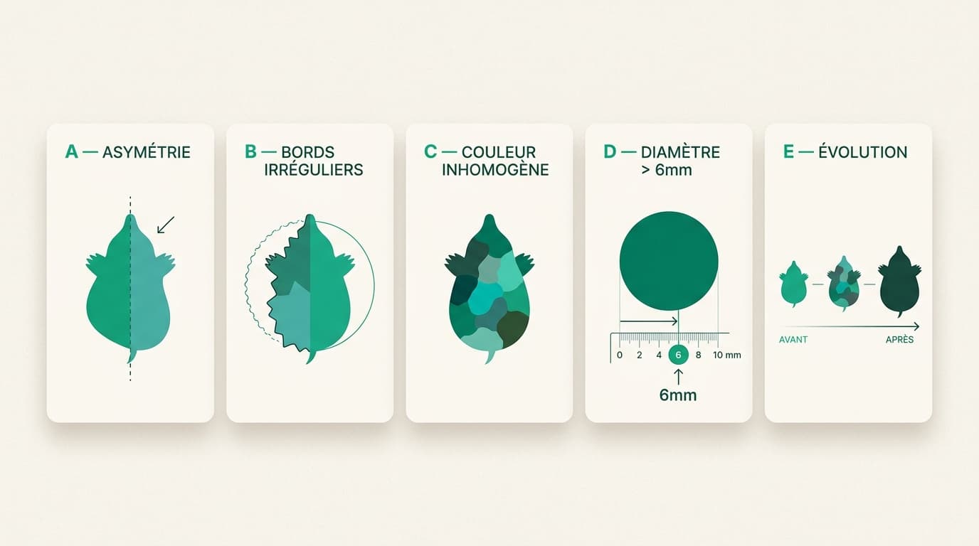 Dépistage du cancer de la peau : la règle ABCDE et l'auto-examen