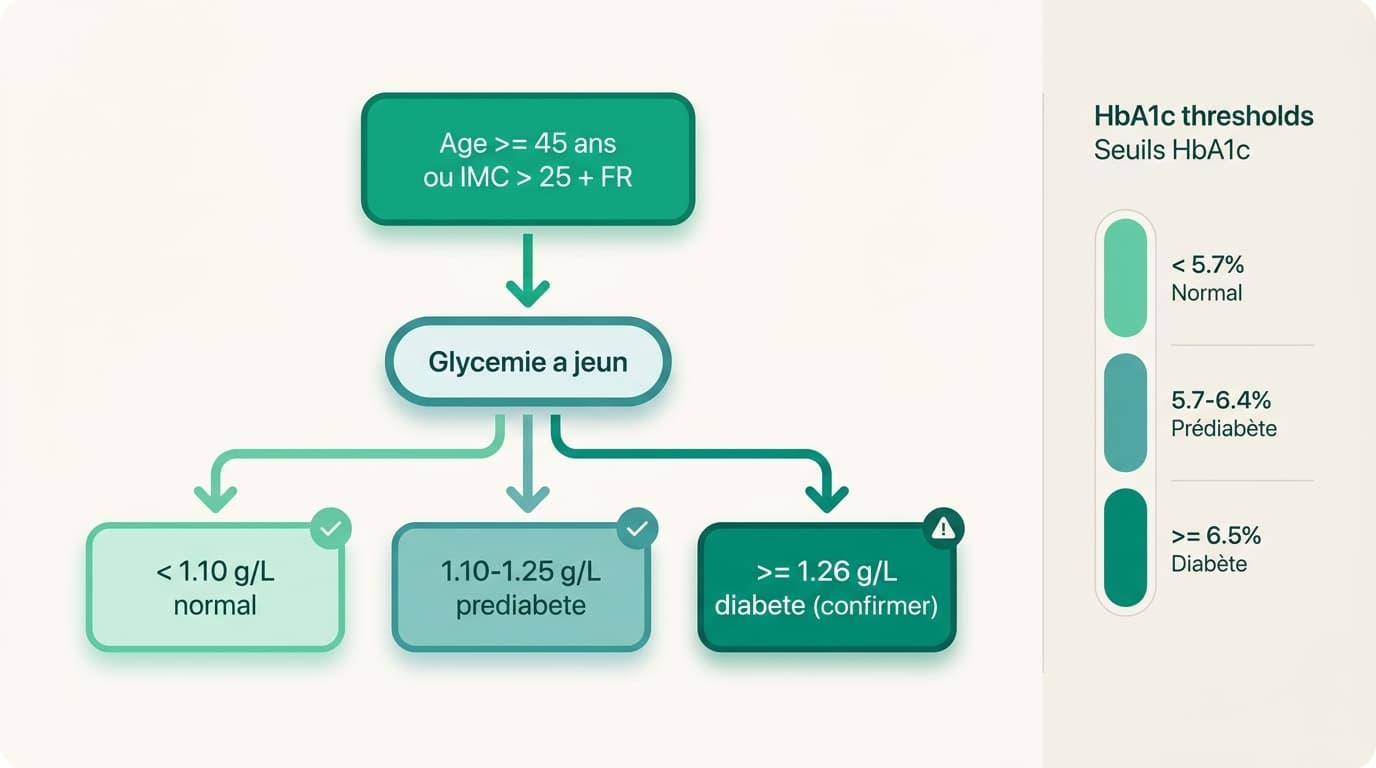 Dépistage du diabète : glycémie, HbA1c, qui et quand